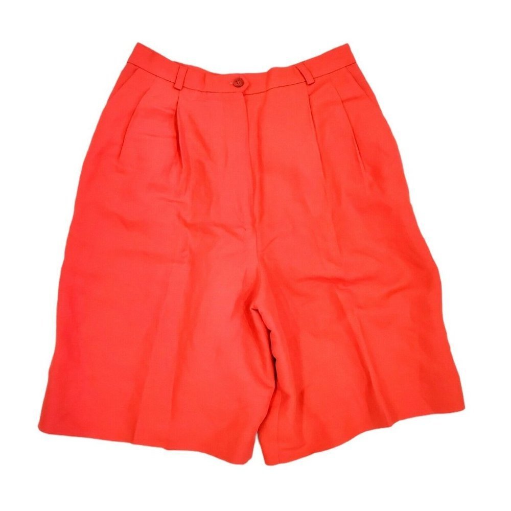 Vintage Coral Pink High Waisted Linen Trousers